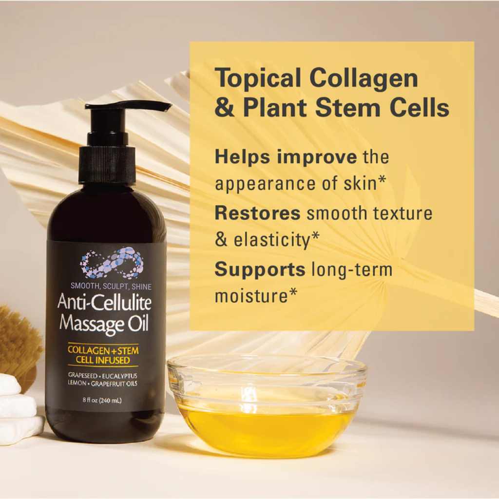 S3 Cellulite Massage Oil – Smooth, Firm & Restore Skin Elasticity with Collagen & Plant Stem Cellsherbaluxe anti-cellulite oil: unveil your natural smoothness & confidence